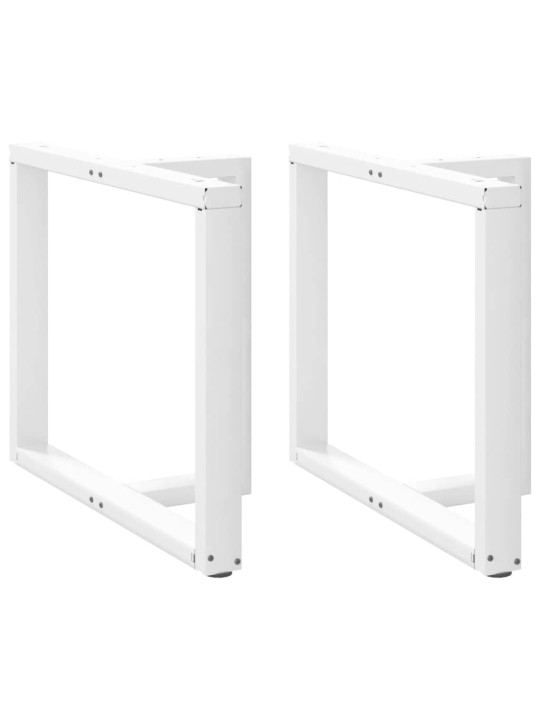 Nohy k jídelnímu stolu ve tvaru t, 2 ks, bílé, 90 x 35 x (72-73) cm, ocel