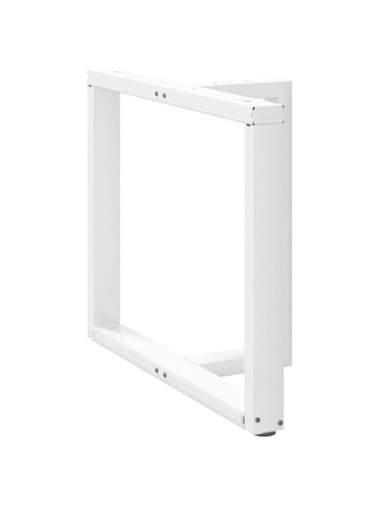 Nohy k jídelnímu stolu ve tvaru t, 2 ks, bílé, 90 x 35 x (72-73) cm, ocel