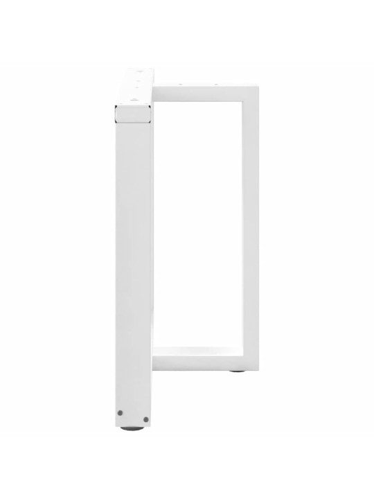 Nohy k jídelnímu stolu ve tvaru t, 2 ks, bílé, 90 x 35 x (72-73) cm, ocel