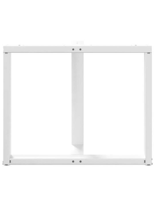 Nohy k jídelnímu stolu ve tvaru t, 2 ks, bílé, 90 x 35 x (72-73) cm, ocel