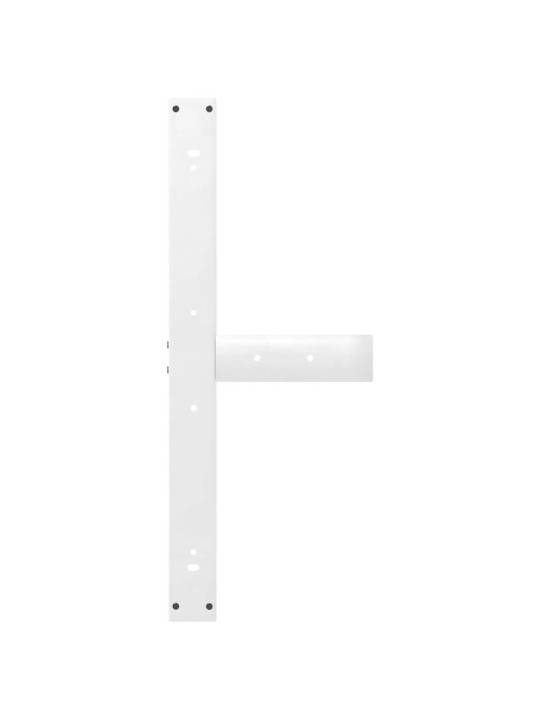 Nohy k jídelnímu stolu ve tvaru t, 2 ks, bílé, 90 x 35 x (72-73) cm, ocel