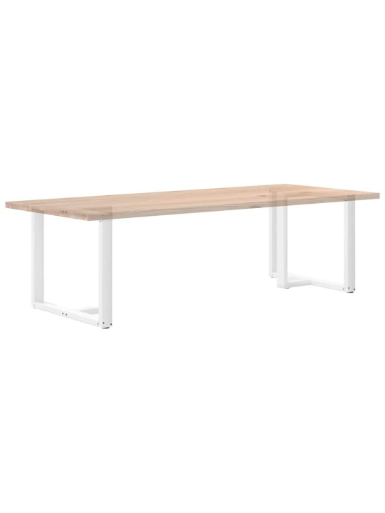 Nohy k jídelnímu stolu ve tvaru t, 2 ks, bílé, 90 x 35 x (72-73) cm, ocel