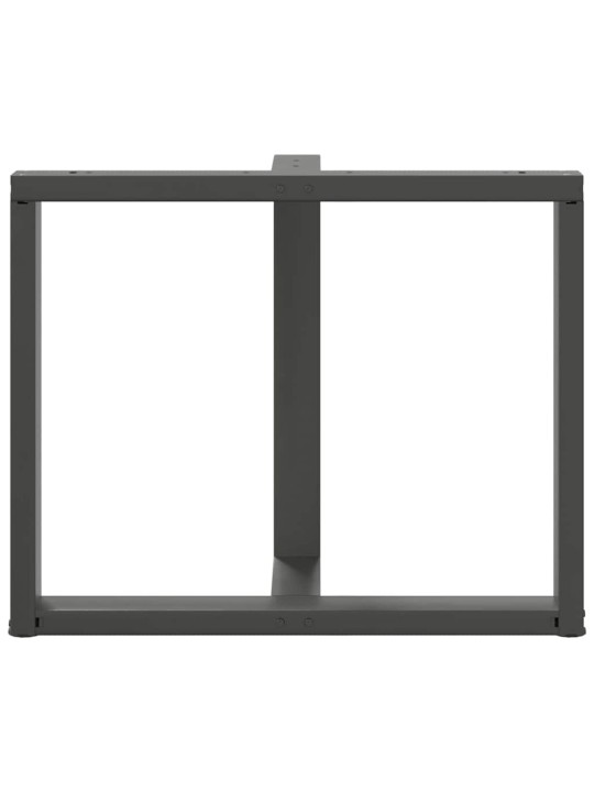 Nohy k jídelnímu stolu ve tvaru t, 2 ks, antracitové, 90 x 35 x (72-73) cm, ocel