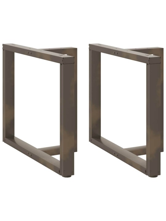 Nohy k jídelnímu stolu ve tvaru t, 2 ks, černé, 90 x 35 x (72-73) cm, ocel