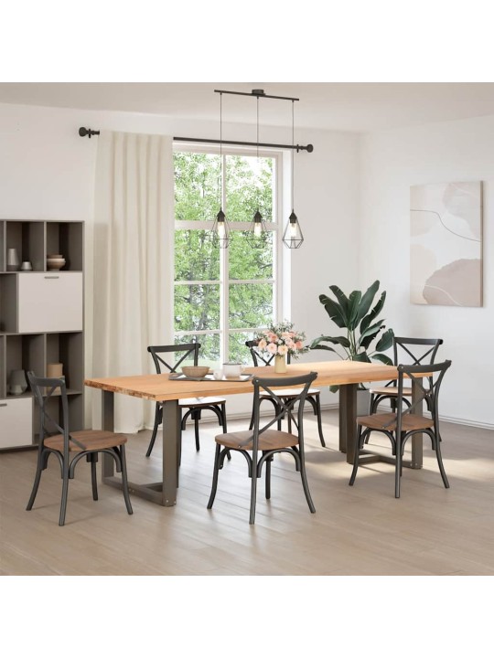 Nohy k jídelnímu stolu ve tvaru t, 2 ks, černé, 90 x 35 x (72-73) cm, ocel