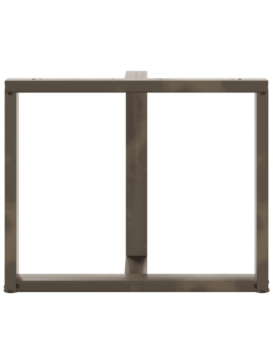 Nohy k jídelnímu stolu ve tvaru t, 2 ks, černé, 90 x 35 x (72-73) cm, ocel