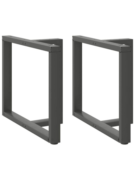 Nohy k jídelnímu stolu ve tvaru t, 2 ks, antracitové, 100 x 35 x (72-73) cm, ocel