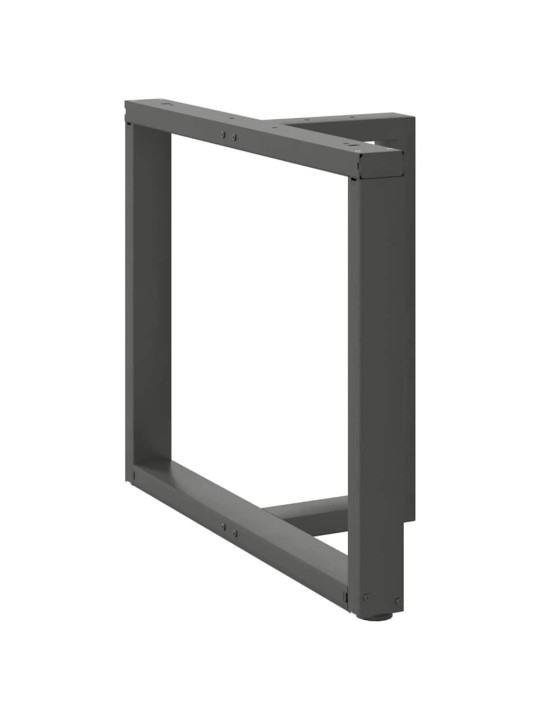 Nohy k jídelnímu stolu ve tvaru t, 2 ks, antracitové, 100 x 35 x (72-73) cm, ocel