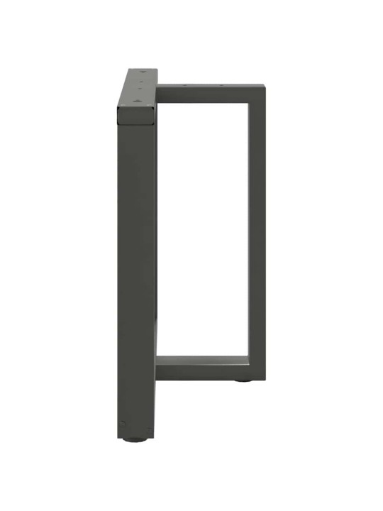 Nohy k jídelnímu stolu ve tvaru t, 2 ks, antracitové, 100 x 35 x (72-73) cm, ocel