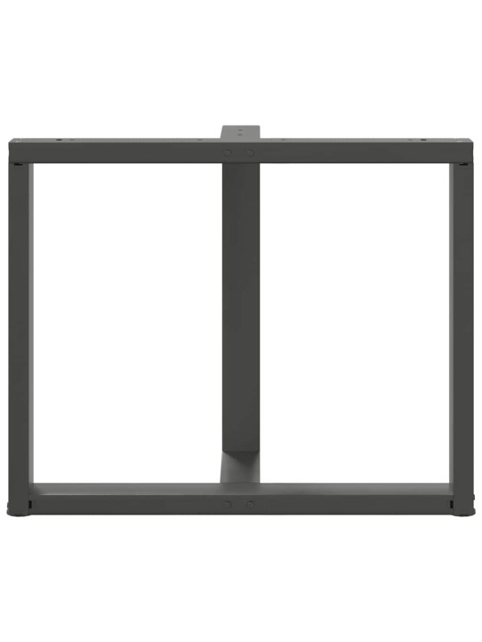 Nohy k jídelnímu stolu ve tvaru t, 2 ks, antracitové, 100 x 35 x (72-73) cm, ocel
