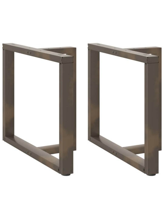 Nohy k jídelnímu stolu ve tvaru t, 2 ks, černé, 100 x 35 x (72-73) cm, ocel