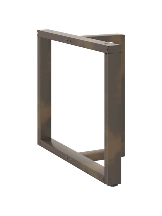 Nohy k jídelnímu stolu ve tvaru t, 2 ks, černé, 100 x 35 x (72-73) cm, ocel
