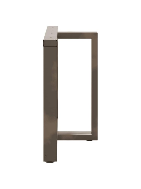 Nohy k jídelnímu stolu ve tvaru t, 2 ks, černé, 100 x 35 x (72-73) cm, ocel