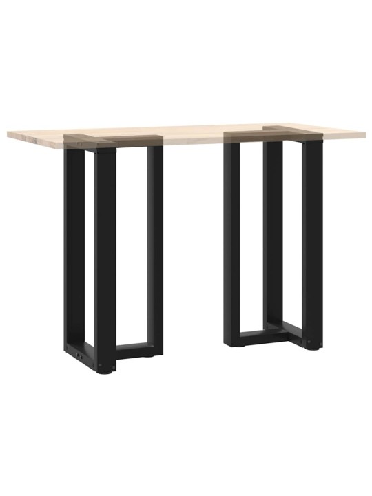 Nohy barového stolu ve tvaru T, 2 ks, černé, 50 x 35 x (90-91) cm, ocel