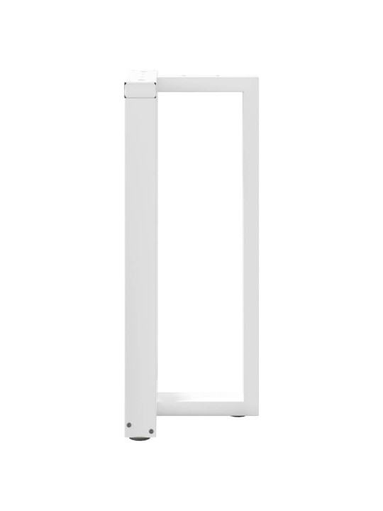 Nohy barového stolu ve tvaru t, 2 ks, bílé, 50 x 35 x (90-91) cm, ocel