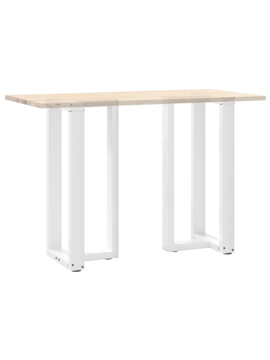 Nohy barového stolu ve tvaru t, 2 ks, bílé, 50 x 35 x (90-91) cm, ocel