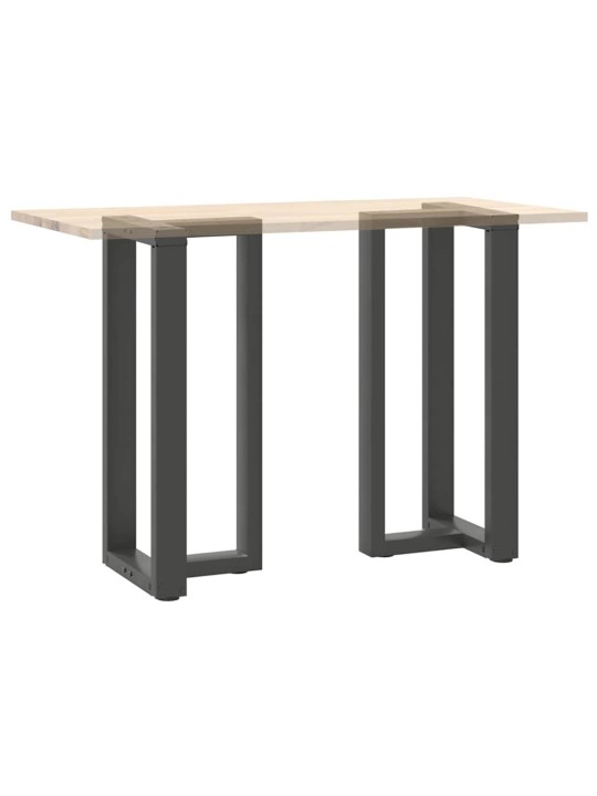 Nohy barového stolu ve tvaru t, 2 ks, antracitové, 50 x 35 x (90-91) cm, ocel