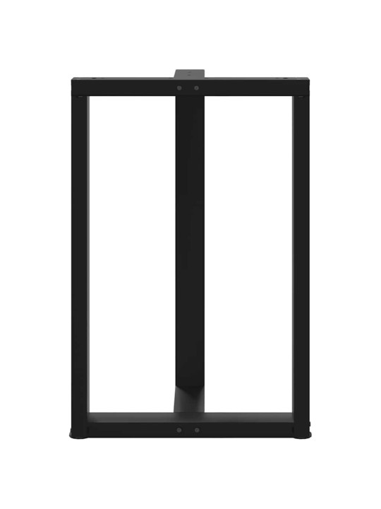 Nohy barového stolu ve tvaru T, 2 ks, černé, 60 x 35 x (90-91) cm, ocel