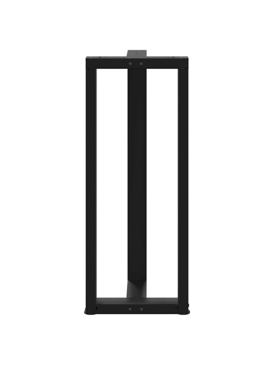 Nohy barového stolu ve tvaru T, 2 ks, černé, 50 x 35 x (100-101) cm, ocel
