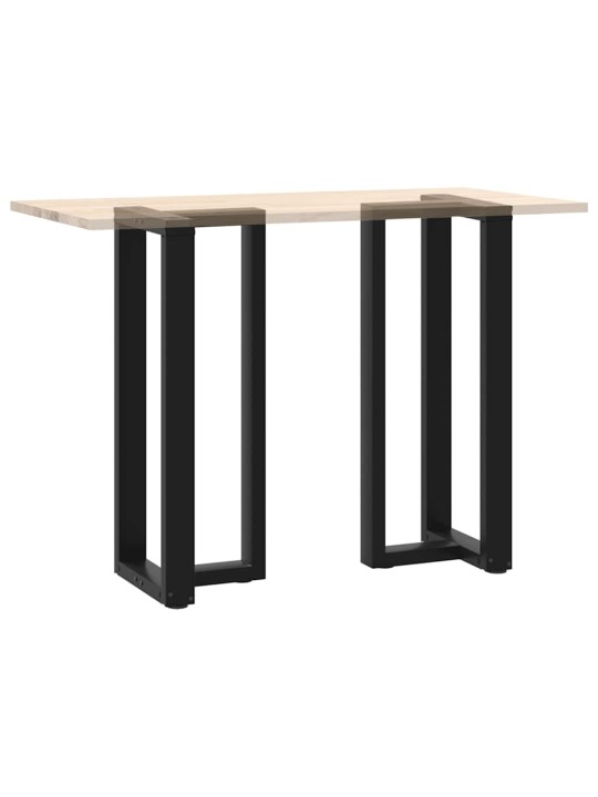 Nohy barového stolu ve tvaru T, 2 ks, černé, 50 x 35 x (100-101) cm, ocel