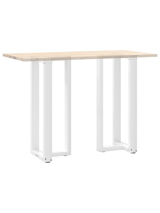 Nohy barového stolu ve tvaru t, 2 ks, bílé, 50 x 35 x (100-101) cm, ocel