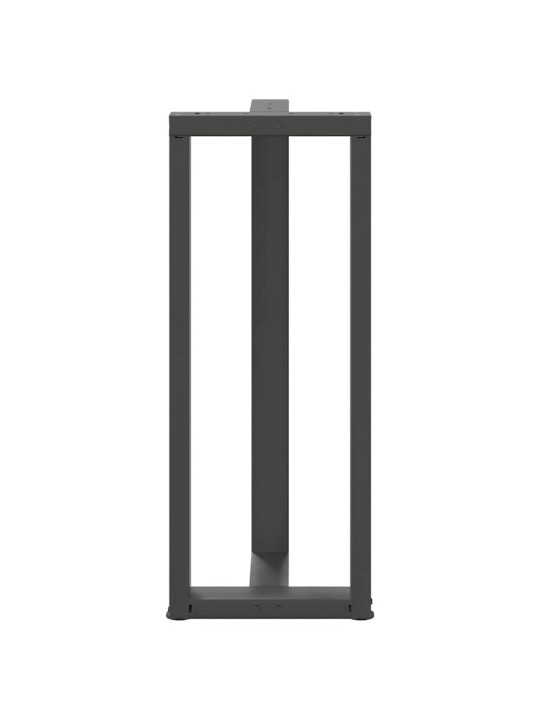Nohy barového stolu ve tvaru t, 2 ks, antracitové, 50 x 35 x (100-101) cm, ocel