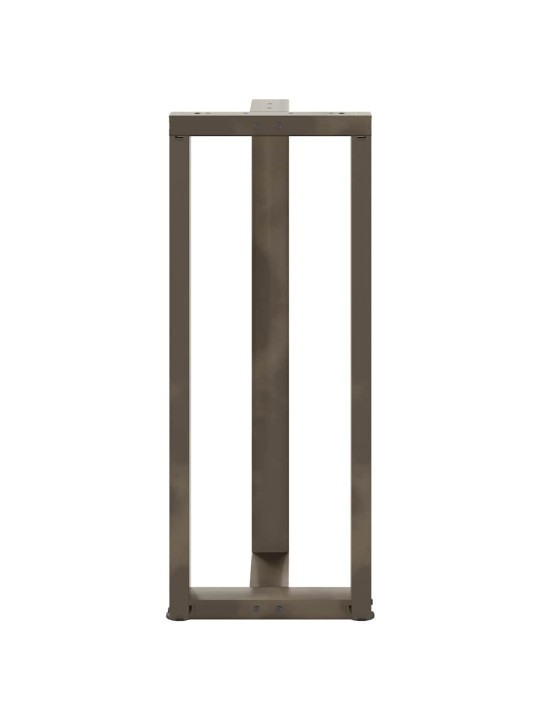 Nohy barového stolu ve tvaru t, 2 ks, černé, 50 x 35 x (100-101) cm, ocel