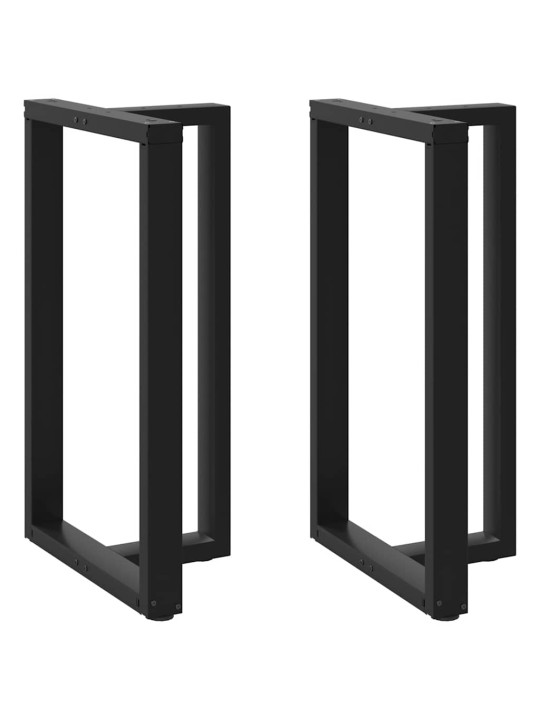 Nohy barového stolu ve tvaru T, 2 ks, černé, 60 x 35 x (100-101) cm, ocel
