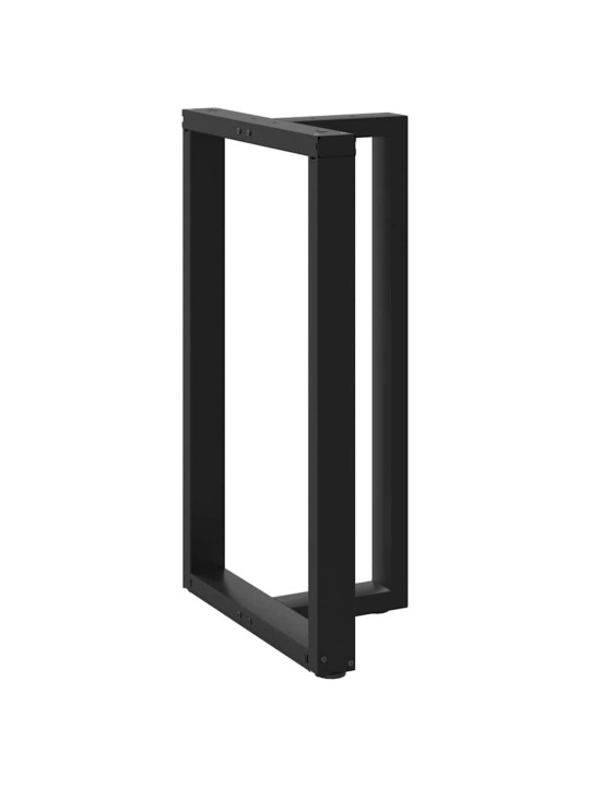 Nohy barového stolu ve tvaru T, 2 ks, černé, 60 x 35 x (100-101) cm, ocel