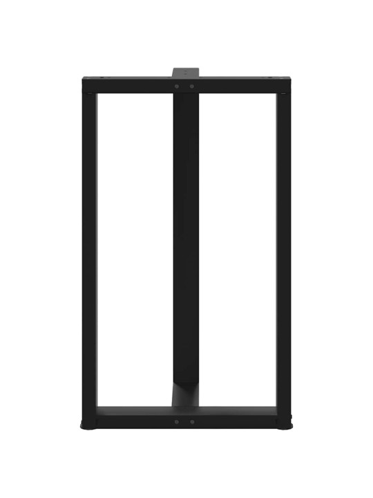 Nohy barového stolu ve tvaru T, 2 ks, černé, 60 x 35 x (100-101) cm, ocel