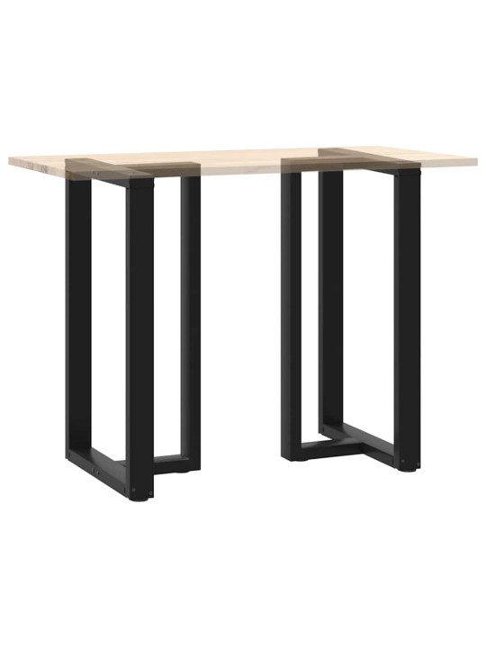 Nohy barového stolu ve tvaru T, 2 ks, černé, 60 x 35 x (100-101) cm, ocel