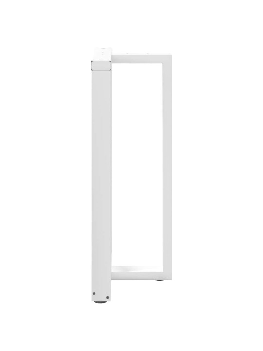 Nohy barového stolu ve tvaru t, 2 ks, bílé, 60 x 35 x (100-101) cm, ocel