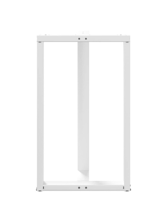 Nohy barového stolu ve tvaru t, 2 ks, bílé, 60 x 35 x (100-101) cm, ocel