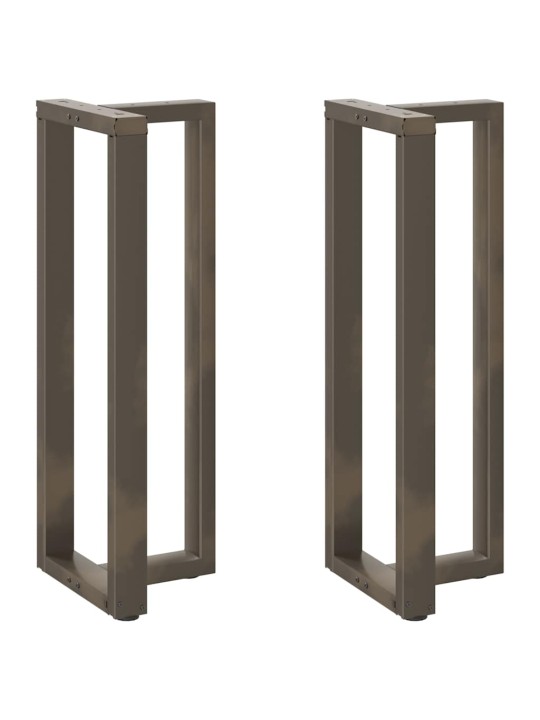 Nohy barového stolu ve tvaru t, 2 ks, černé, 50 x 35 x (110-111) cm, ocel