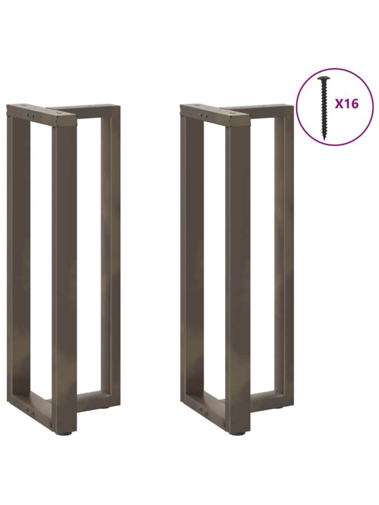 Nohy barového stolu ve tvaru t, 2 ks, černé, 50 x 35 x (110-111) cm, ocel