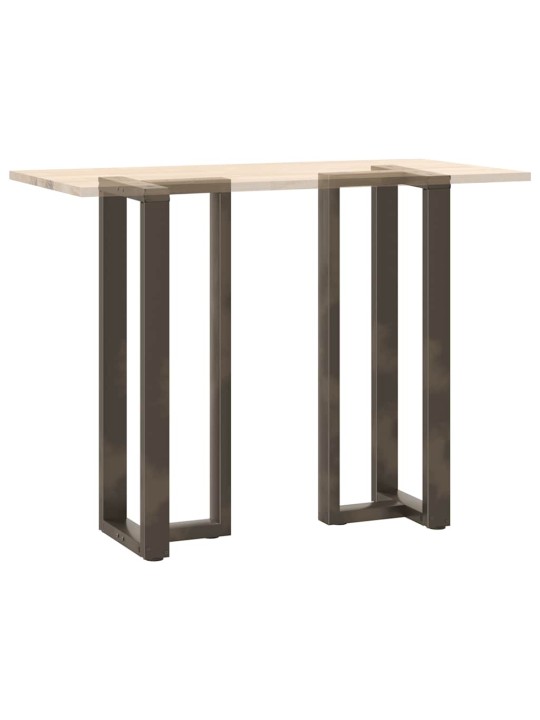 Nohy barového stolu ve tvaru t, 2 ks, černé, 50 x 35 x (110-111) cm, ocel