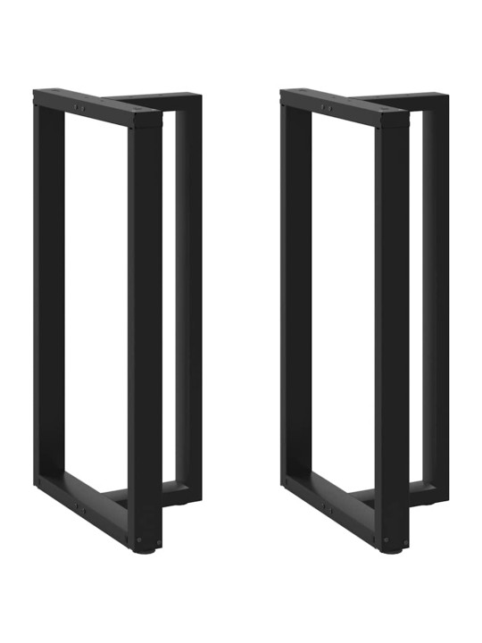 Nohy barového stolu ve tvaru T, 2 ks, černé, 60 x 35 x (110-111) cm, ocel