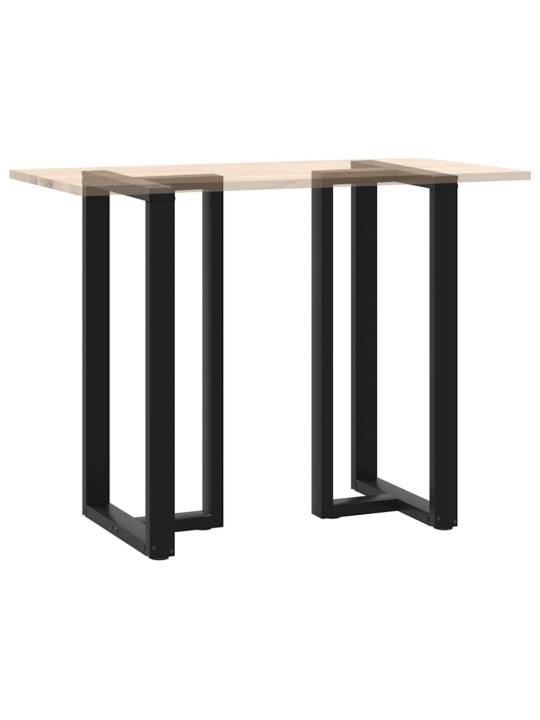 Nohy barového stolu ve tvaru T, 2 ks, černé, 60 x 35 x (110-111) cm, ocel