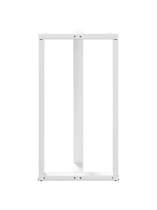 Nohy barového stolu ve tvaru t, 2 ks, bílé, 60 x 35 x (110-111) cm, ocel