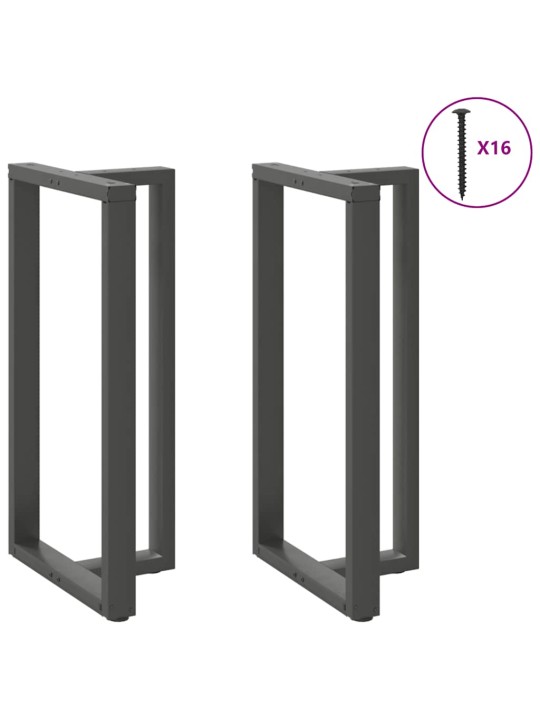 Nohy barového stolu ve tvaru t, 2 ks, antracitové, 60 x 35 x (110-111) cm, ocel