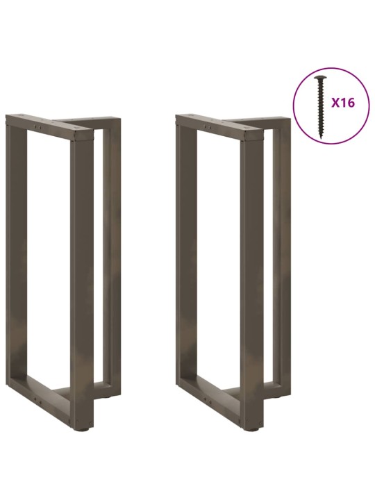 Nohy barového stolu ve tvaru t, 2 ks, černé, 60 x 35 x (110-111) cm, ocel