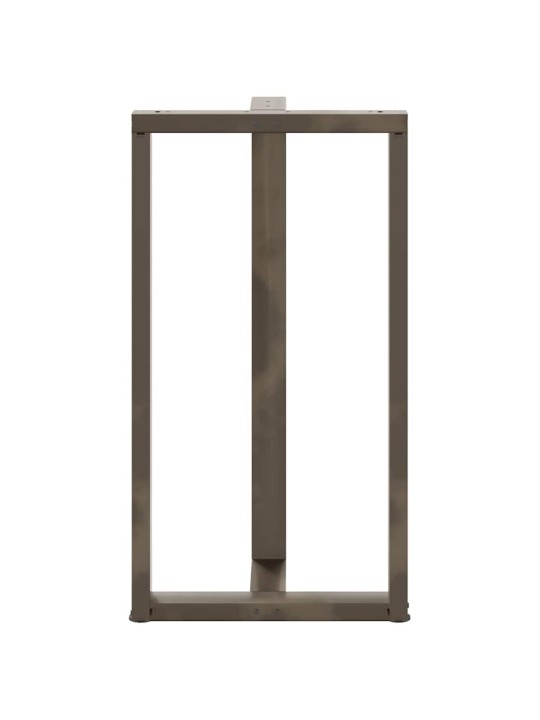 Nohy barového stolu ve tvaru t, 2 ks, černé, 60 x 35 x (110-111) cm, ocel