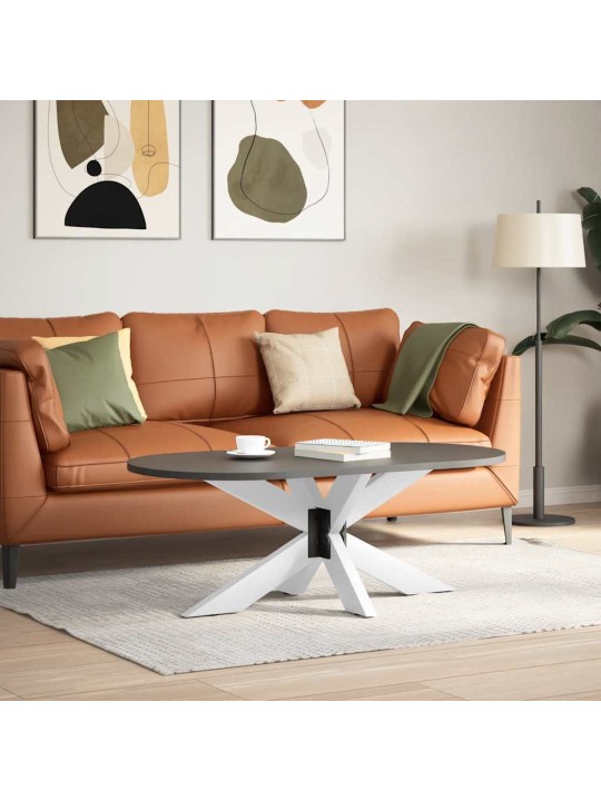 Noha konferenčního stolku ve tvaru pavouka bílá 98 x 58 x (42-43) cm ocel