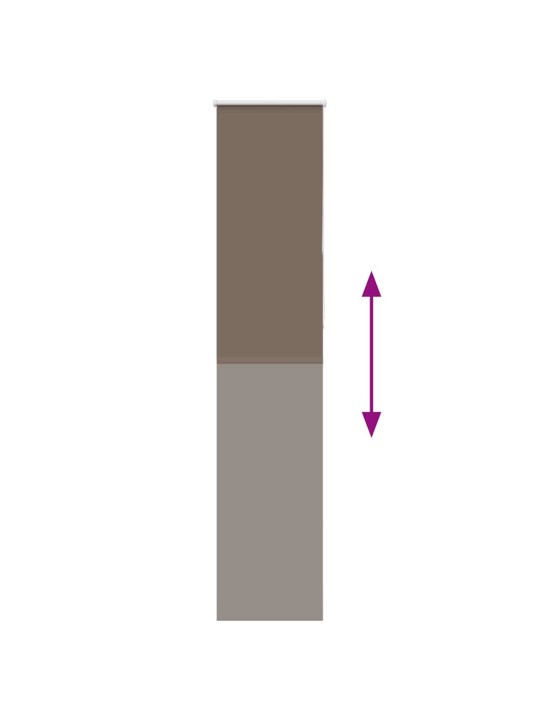 Roleta zatemňovací káva 60x210 cm šířka látky 55,7 cm polyester