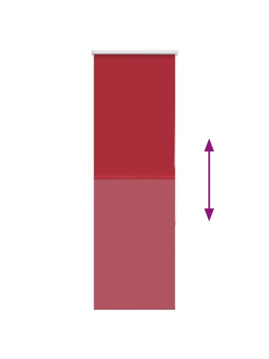 Roleta zatemňovací červená šířka látky 40,7 cm polyester