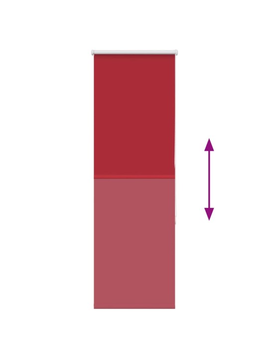 Roleta zatemňovací červená šířka látky 45,7 cm polyester