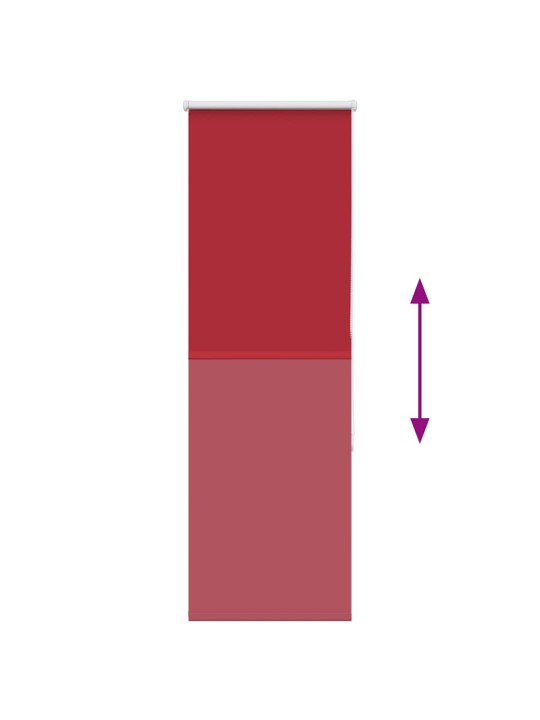 Roleta zatemňovací červená šířka látky 50,7 cm polyester