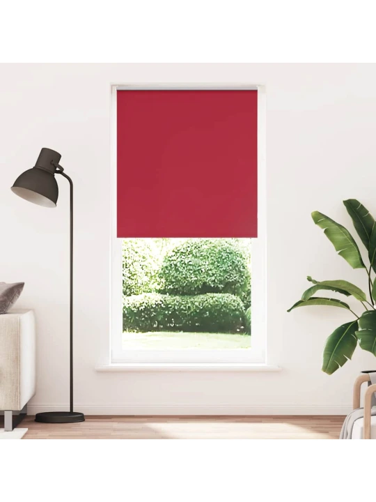 Roleta zatemňovací červená šířka látky 85,7 cm polyester