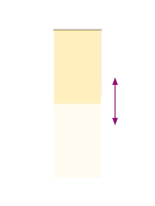 Roleta zatemňovací žlutá 65x210 cm šířka látky 60,7cm polyester