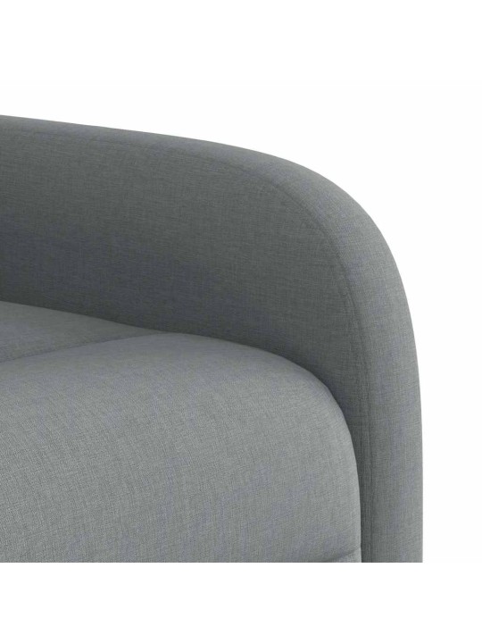 Polohovací křeslo světle šedé textil